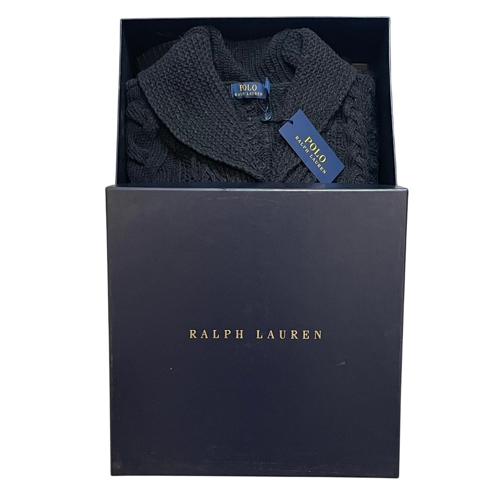 Polo Ralph Lauren Mens Cardigan Cable Knit Old Money Heritage Coastal XL Preppy - Picture 2 of 8